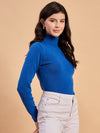 RVK Women Solid Acrylic High Neck Sweater