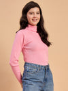 RVK Women Solid Acrylic High Neck Sweater