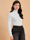 RVK Women Solid Acrylic High Neck Sweater