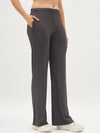 Femea Women Ribbed Polyester Lycra Straight Fit Track Pants
