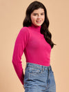 RVK Women Solid Acrylic High Neck Sweater