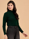 RVK Women Solid Acrylic High Neck Sweater