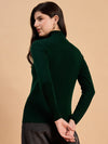 RVK Women Solid Acrylic High Neck Sweater