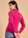 RVK Women Solid Acrylic High Neck Sweater