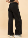 Femea Women Black Jeans style Track Pants