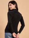 RVK Women Solid Acrylic High Neck Sweater