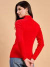 RVK Women Solid Acrylic High Neck Sweater