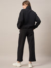 Femea Women Mock Collar Fleece Drop shoulder Track Suit