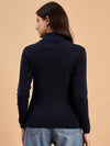 RVK Women Solid Acrylic High Neck Sweater