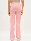 Femea Women Ribbed Polyester Lycra Straight Fit Track Pants