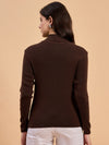 RVK Women Solid Acrylic High Neck Sweater