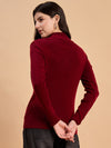 RVK Women Solid Acrylic High Neck Sweater