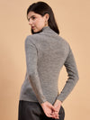 RVK Women Solid Acrylic High Neck Sweater