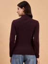 RVK Women Solid Acrylic High Neck Sweater