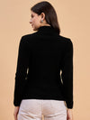 RVK Women Solid Acrylic High Neck Sweater