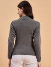 RVK Women Solid Acrylic High Neck Sweater