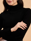 RVK Women Solid Acrylic High Neck Sweater