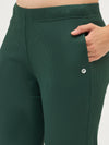 Femea Women Ribbed Polyester Lycra Straight Fit Track Pants