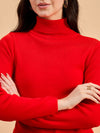 RVK Women Solid Acrylic High Neck Sweater