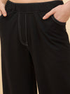 Femea Women Black Jeans style Track Pants