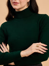 RVK Women Solid Acrylic High Neck Sweater