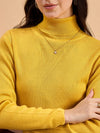 RVK Women Solid Acrylic High Neck Sweater