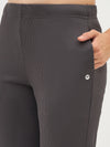 Femea Women Ribbed Polyester Lycra Straight Fit Track Pants