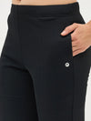 Femea Women Ribbed Polyester Lycra Straight Fit Track Pants