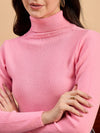 RVK Women Solid Acrylic High Neck Sweater