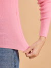 RVK Women Solid Acrylic High Neck Sweater