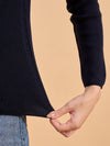 RVK Women Solid Acrylic High Neck Sweater