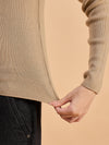 RVK Women Solid Acrylic High Neck Sweater