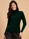RVK Women Solid Acrylic High Neck Sweater