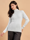 RVK Women Solid Acrylic High Neck Sweater