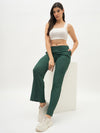 Femea Women Ribbed Polyester Lycra Straight Fit Track Pants