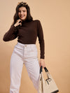 RVK Women Solid Acrylic High Neck Sweater