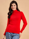 RVK Women Solid Acrylic High Neck Sweater