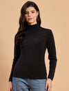 RVK Women Solid Acrylic High Neck Sweater