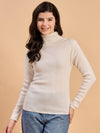 RVK Women Solid Acrylic High Neck Sweater