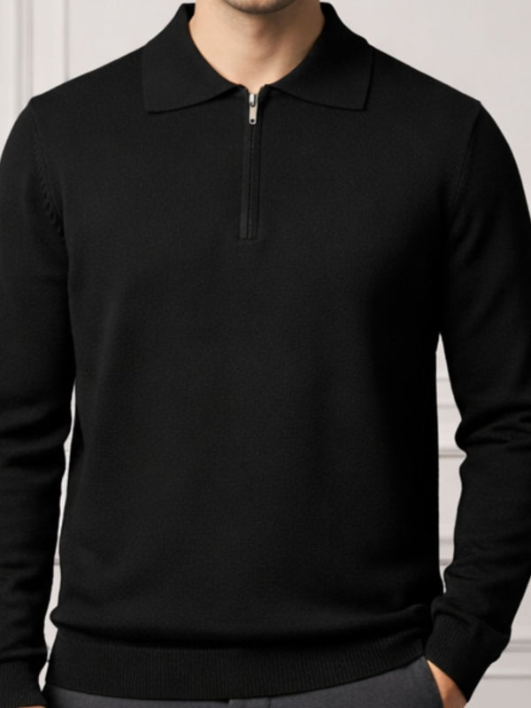 RVK Men’s Premium Quarter-Zip Knit Sweater