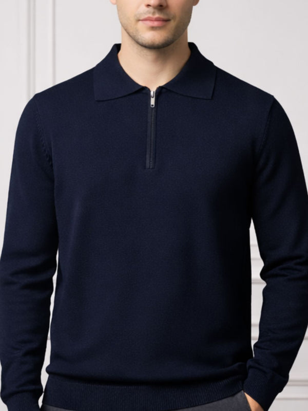 RVK Men’s Premium Quarter-Zip Knit Sweater