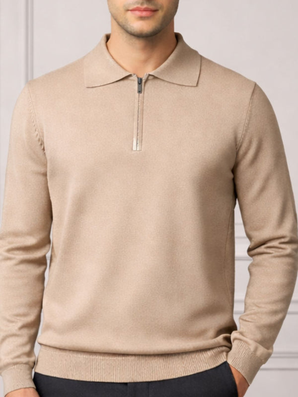 RVK Men’s Premium Quarter-Zip Knit Sweater