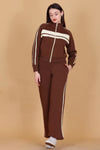 Femea Women’s Stylish Zip-Up Tracksuit Set with Contrast Panel Design