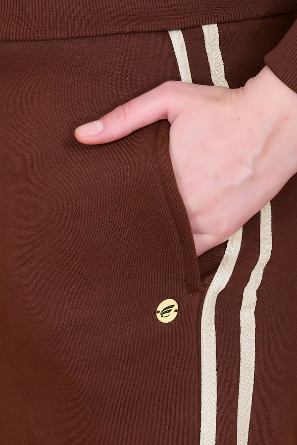 Femea Women’s Stylish Zip-Up Tracksuit Set with Contrast Panel Design