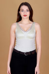 New Satin Brushed Aloe Vera Thermal Vest Outer Lace Women Inner wear