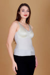 New Satin Brushed Aloe Vera Thermal Vest Outer Lace Women Inner wear