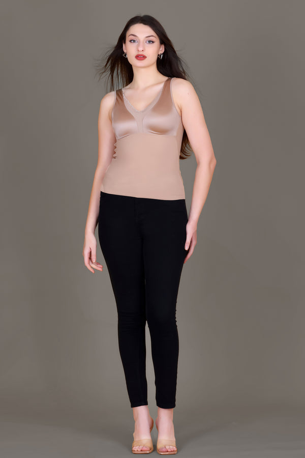 New Satin Brushed Aloe Vera Thermal Vest Outer Lace Women Inner wear