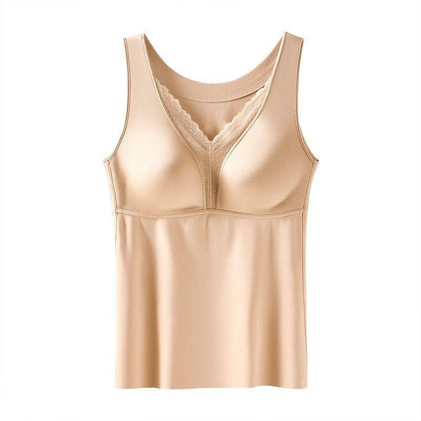 New Satin Brushed Aloe Vera Thermal Vest Outer Lace Women Inner wear