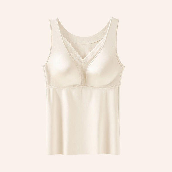 New Satin Brushed Aloe Vera Thermal Vest Outer Lace Women Inner wear